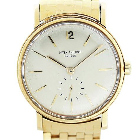 vintage patek philippe 18k yellow gold bezel watch 33mm|gold Patek Philippe price.